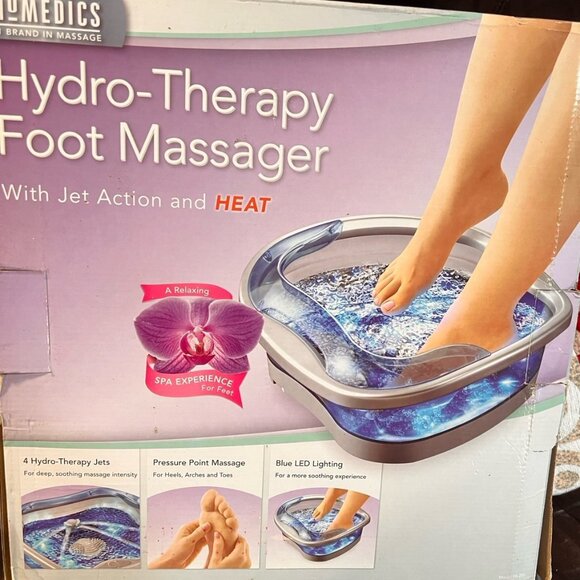 Homedics HYDRO-THERAPY FOOT MASSAGER Jet Action and Heat FB-200 New in Box! - Picture 5 of 5